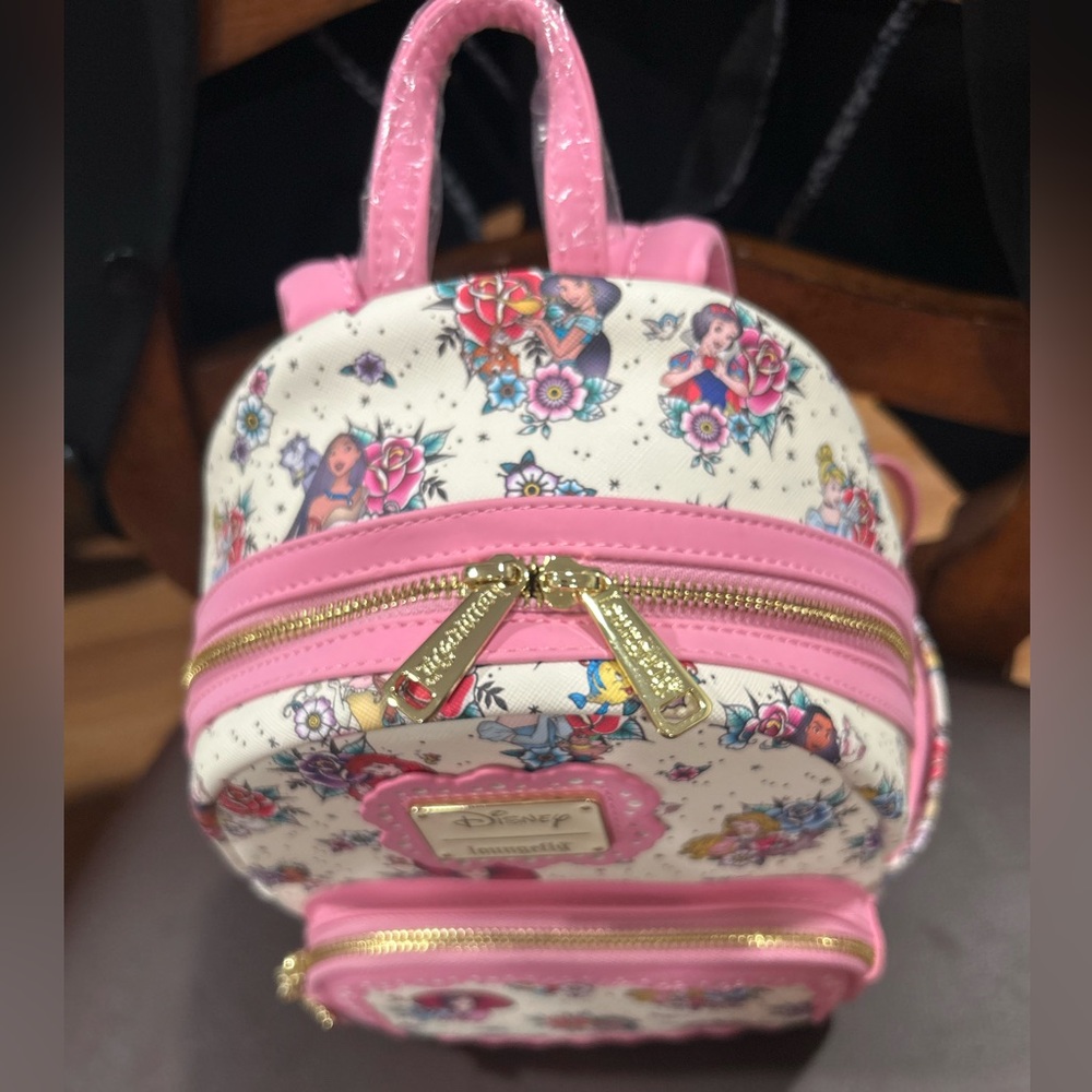 Loungefly Disney Princess Tattoo Mini Backpack NWT! Gorgeous! - Picture 3 of 6